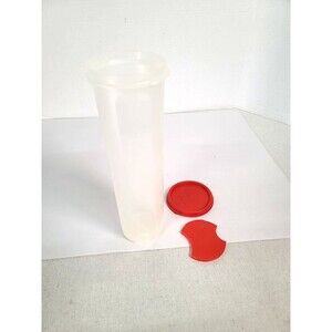 Vintage Tupperware Modular Mates #1661 4 3/4 Cups Spaghetti Container W/ Red Lid